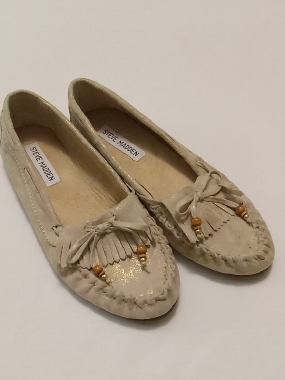 Minnetonka Shimmery Moccasin Flats sz.7½